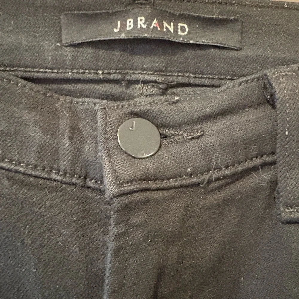J Brand Maria High Rise Flare Jeans in Jet Black inseam 34 - Picture 8 of 14
